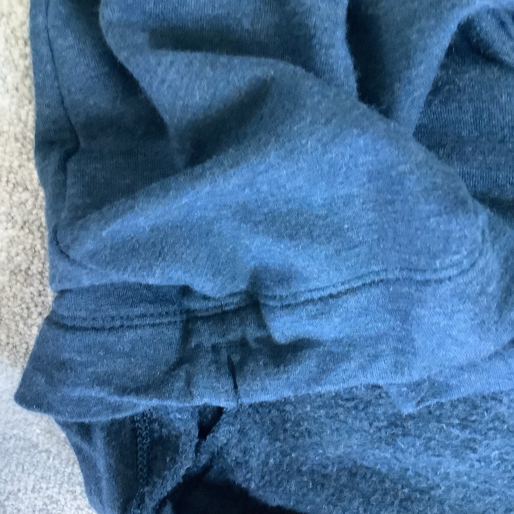 Purejill Tranquility Fleece Dark Heather Blue Hooded Top Sz. MP - Picture 7 of 8